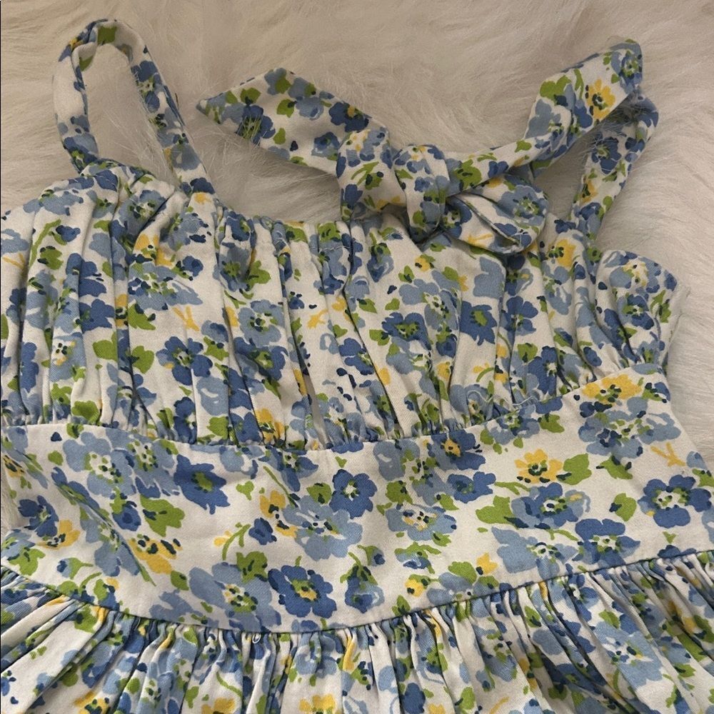 Ralph lauren floral Kids Dress in Blue and Yellow - Picture 2 of 6